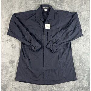 Vertx Phantom Ops Long Sleeve Tactical Zipper Shirt Navy Ripstop Men's M